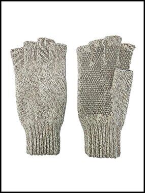 Men's Wool Knitted Fingerless Ragg Gloves